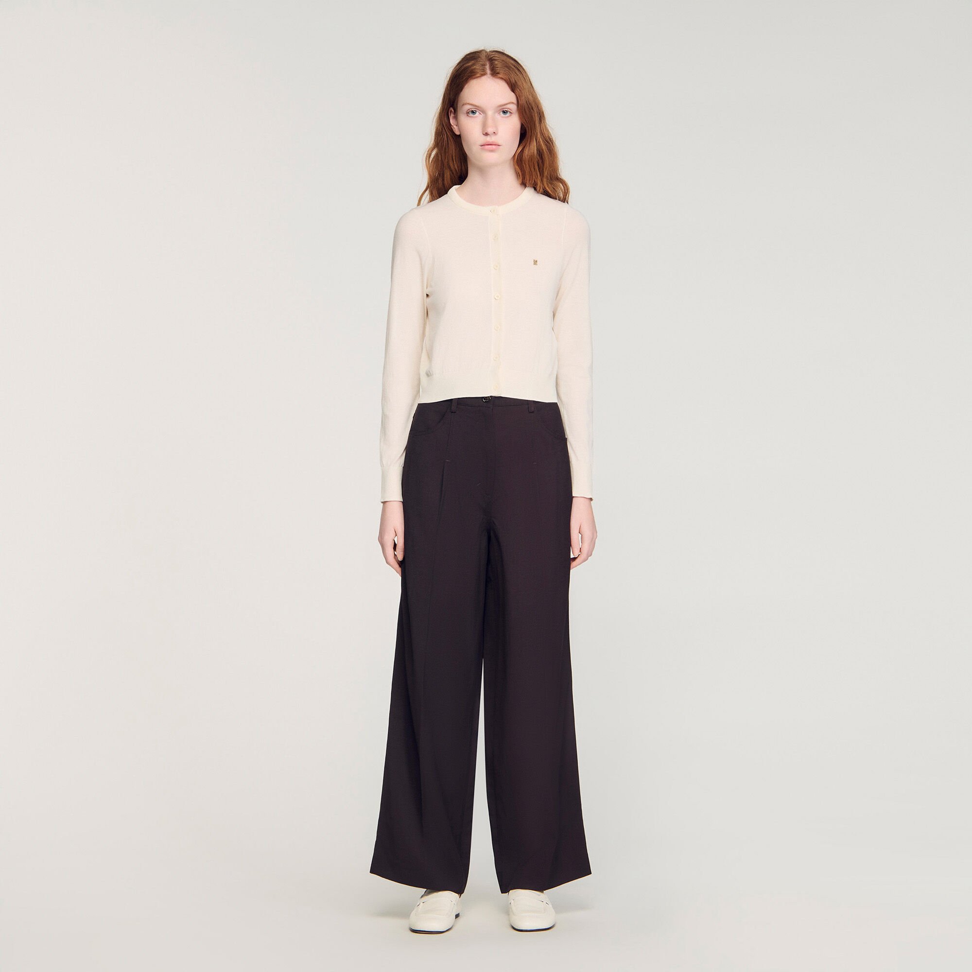 C&aacute;rdigan corto con cuello acolchado