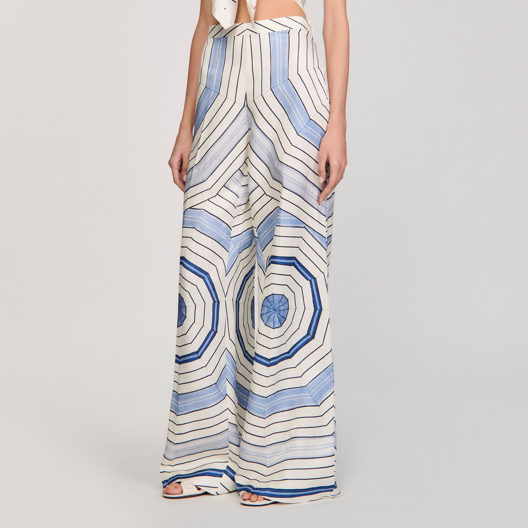 Pantalón ancho con espirales