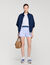 Short de rayas con detalles denim