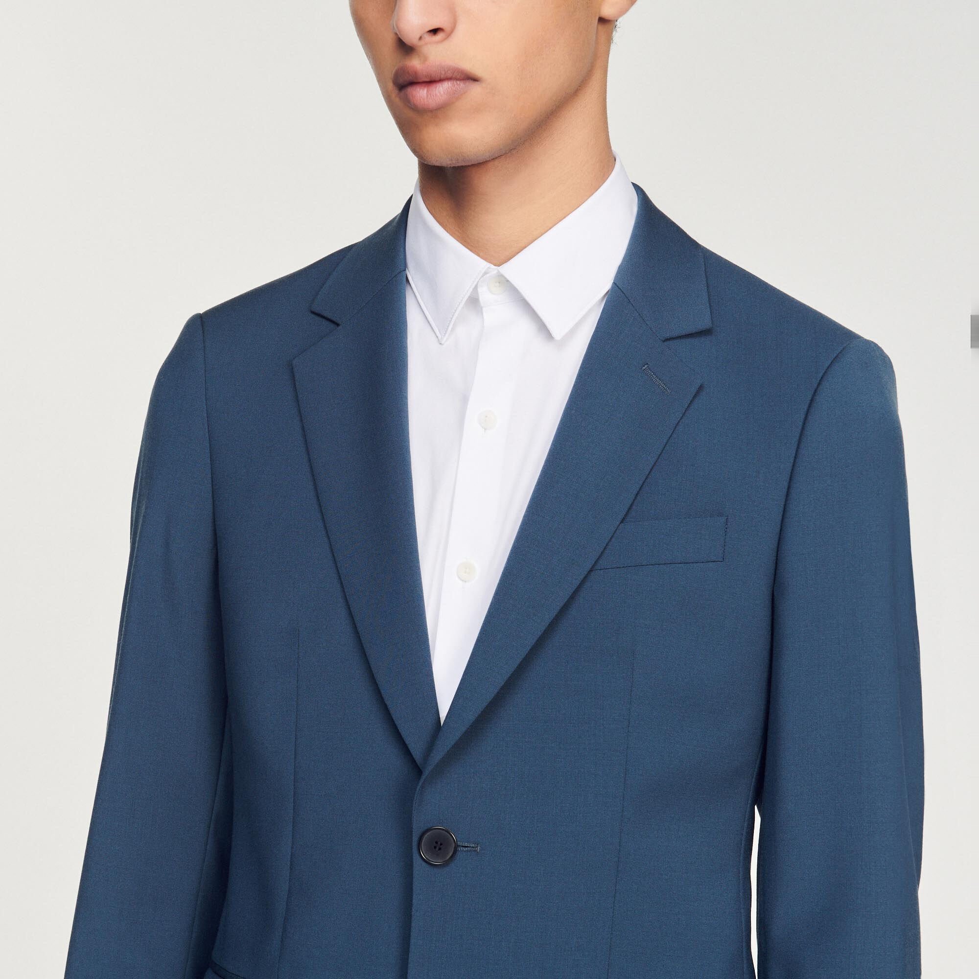 Chaqueta de traje de lana virgen