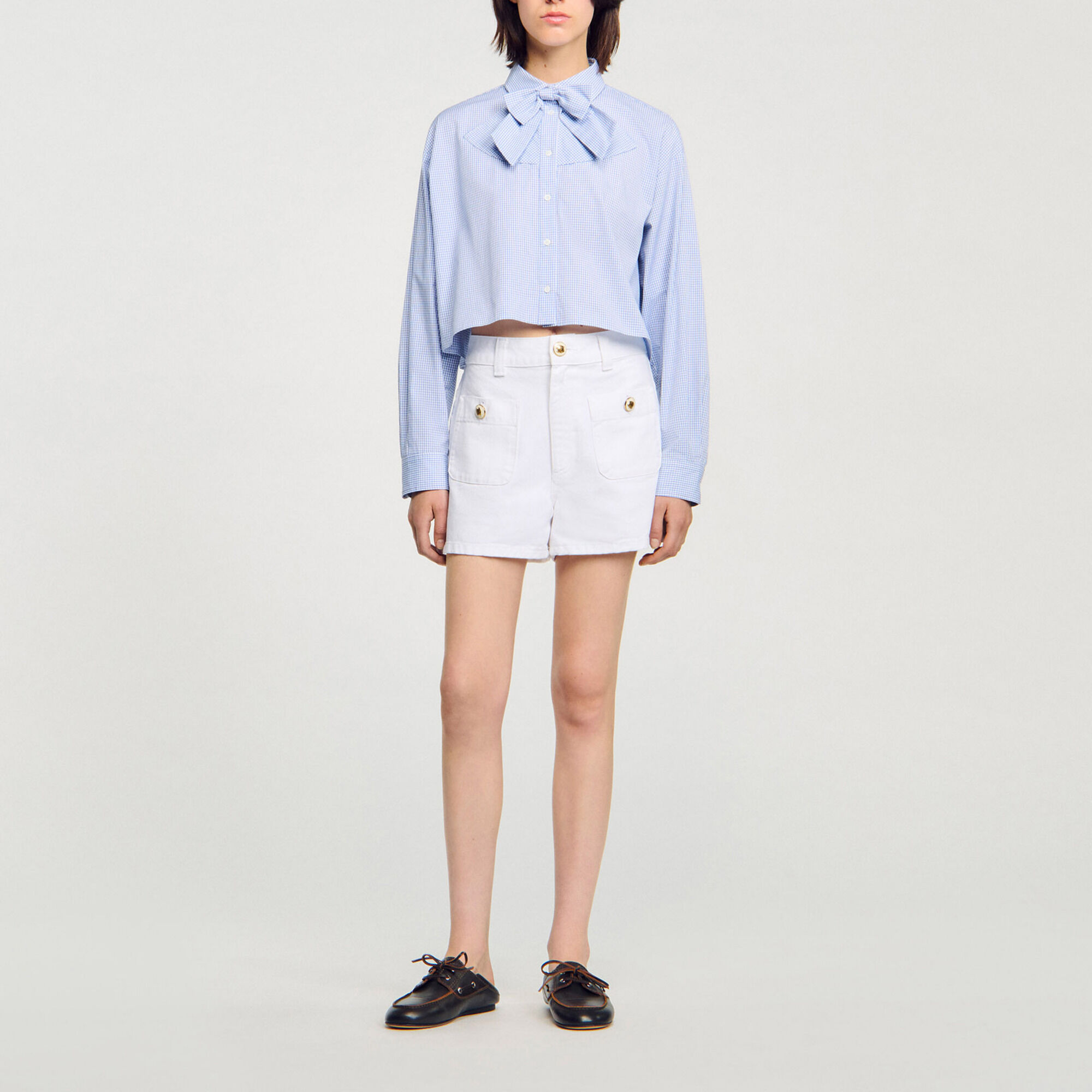 Camisa con lazo en el cuello - Mujer | Sandro