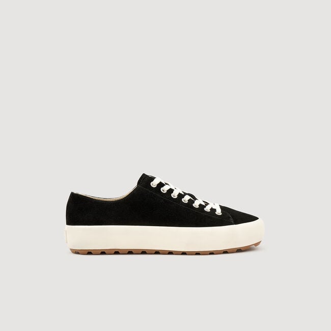 Zapatillas bajas de serraje
