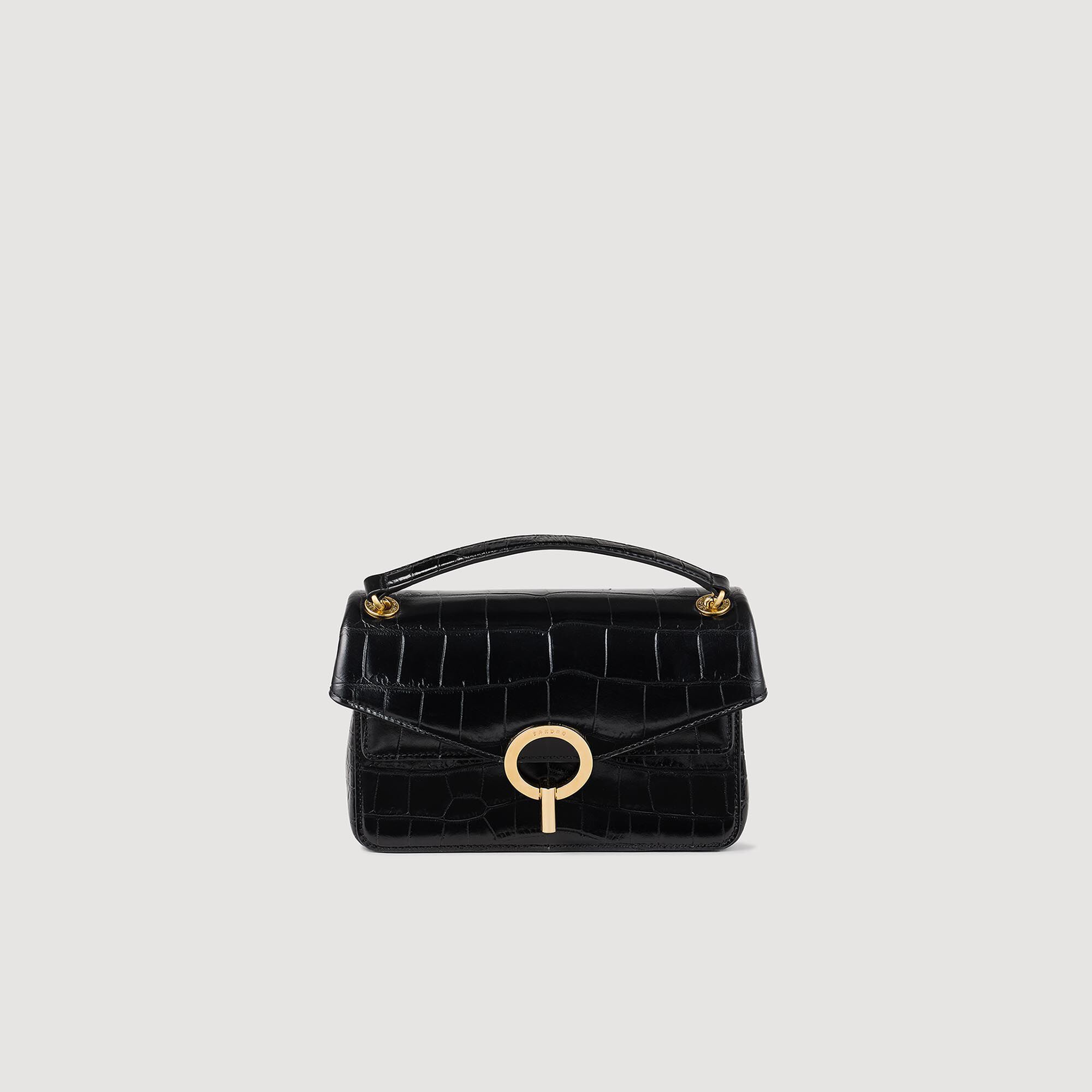 Bolso Yza cuero relieve efecto cocodrilo