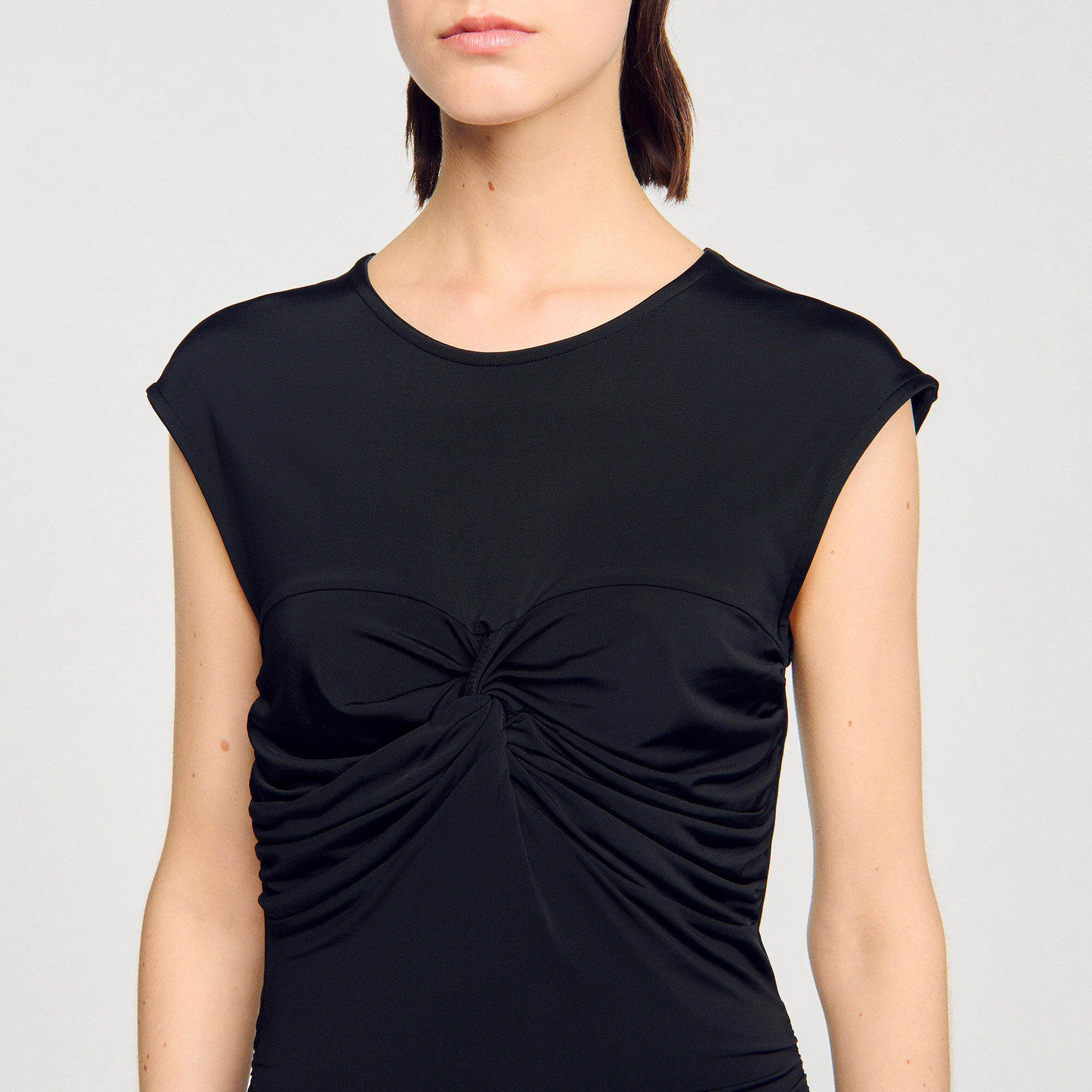 Vestido largo drapeado