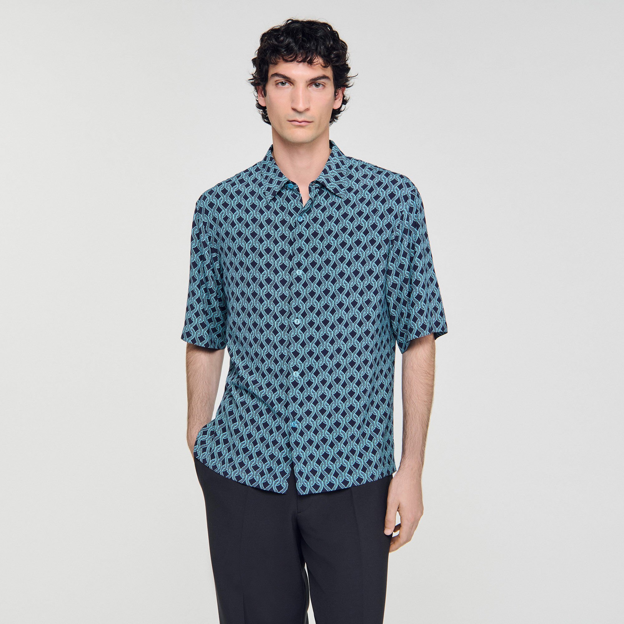 Camisa con estampado de cuerda