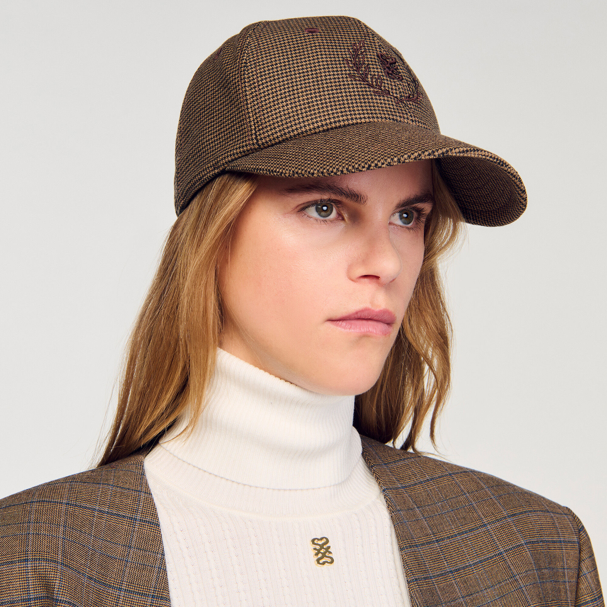 Gorra estampado pied de puce
