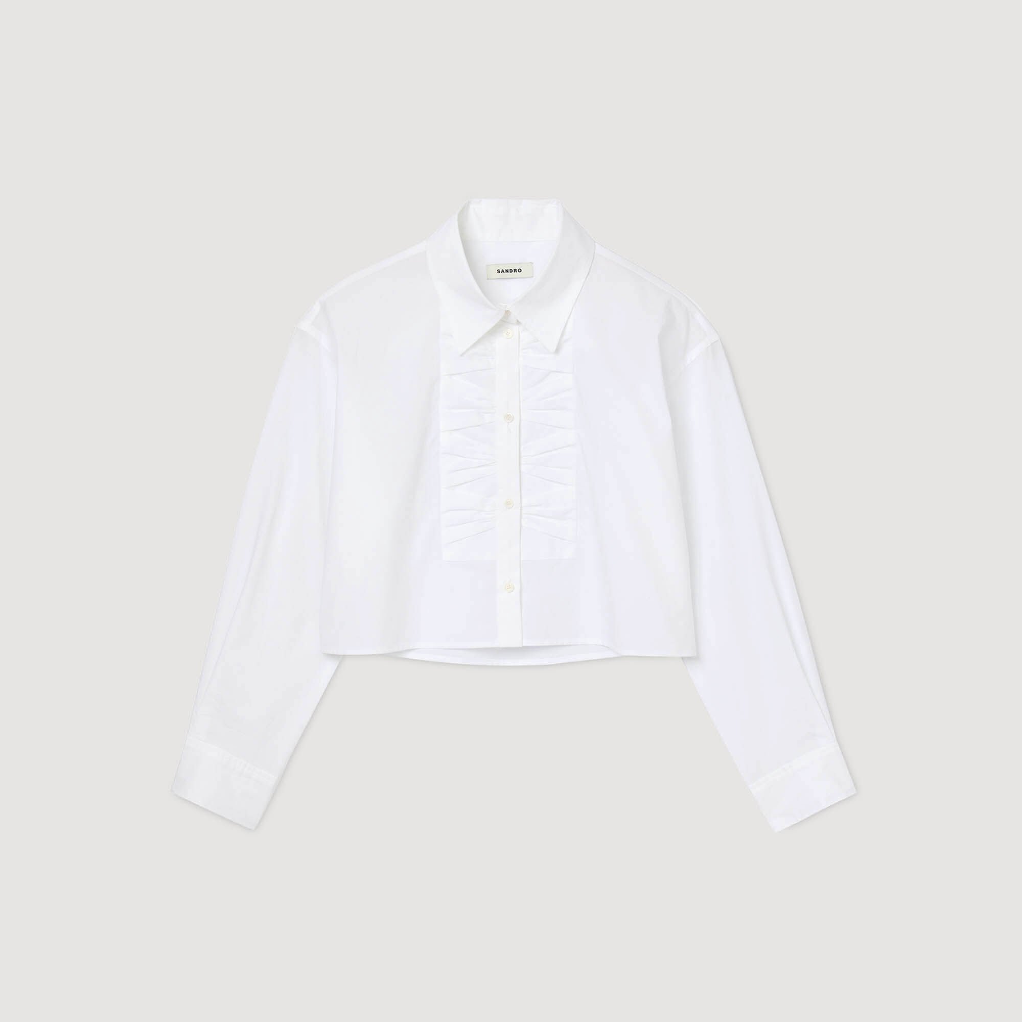 Camisa corta con detalles de lazos