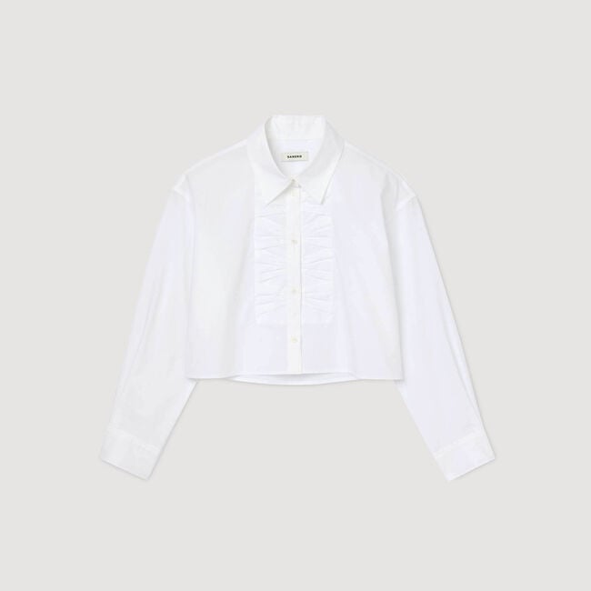 Camisa corta con detalles de lazos