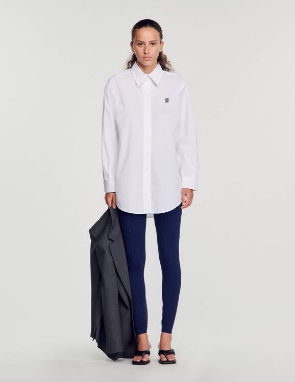 Camisa oversize de algodón Blanco Femme