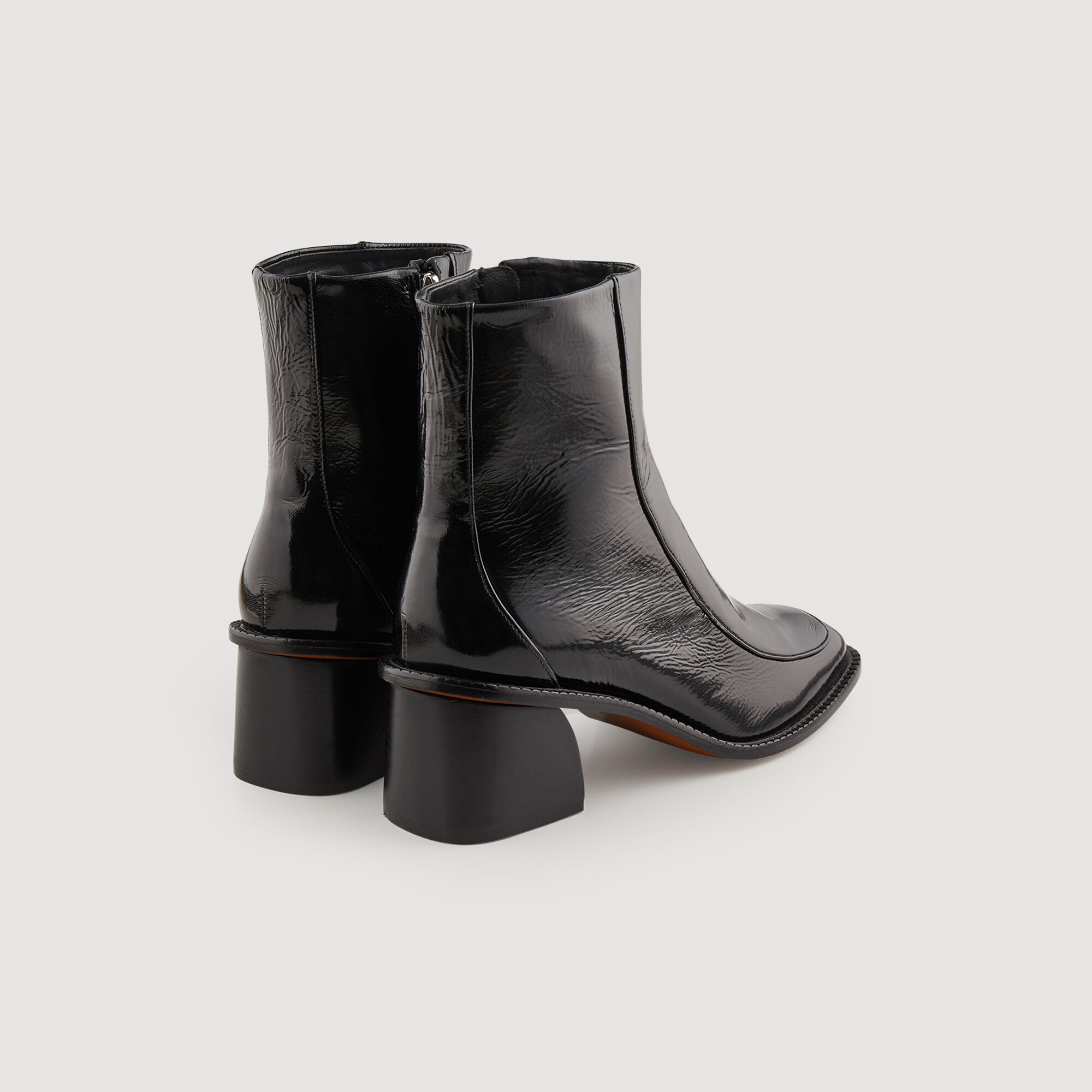 Botas de tac n de piel de charol