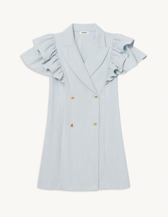 Vestido de sastre Jean ciel blanc Femme