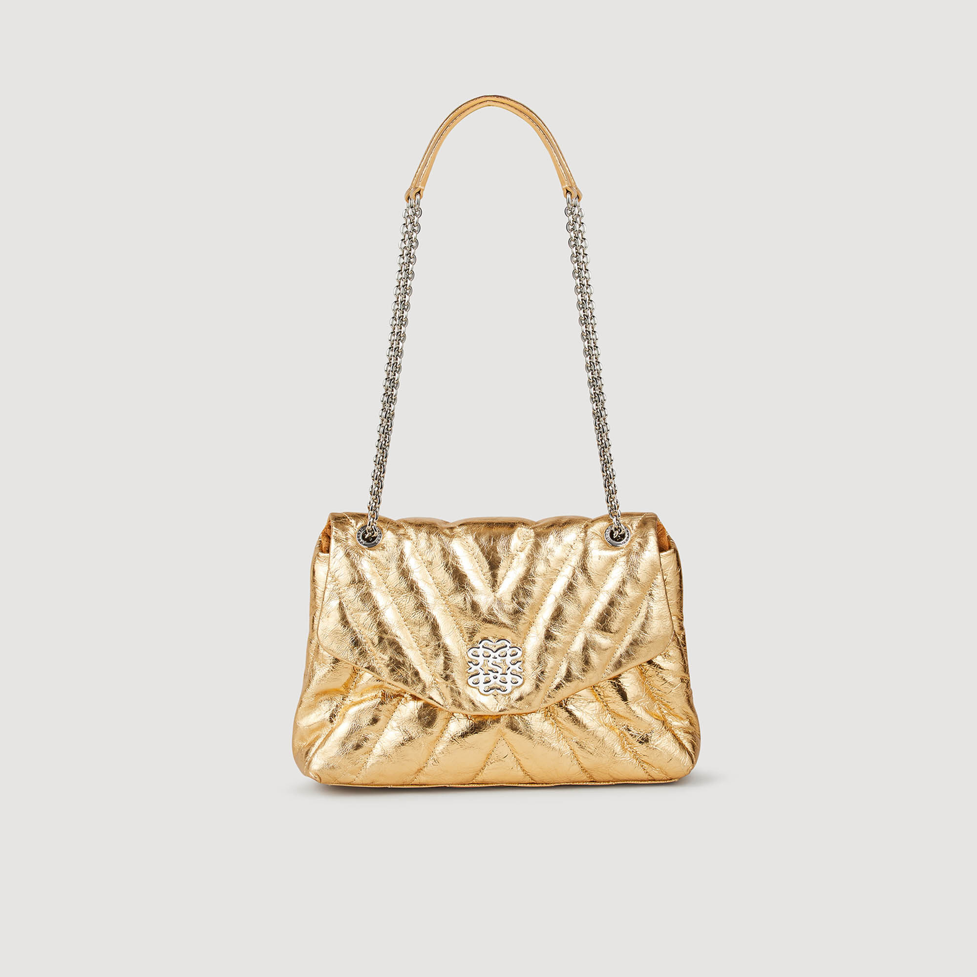 Bolso best sale acolchado metalizado