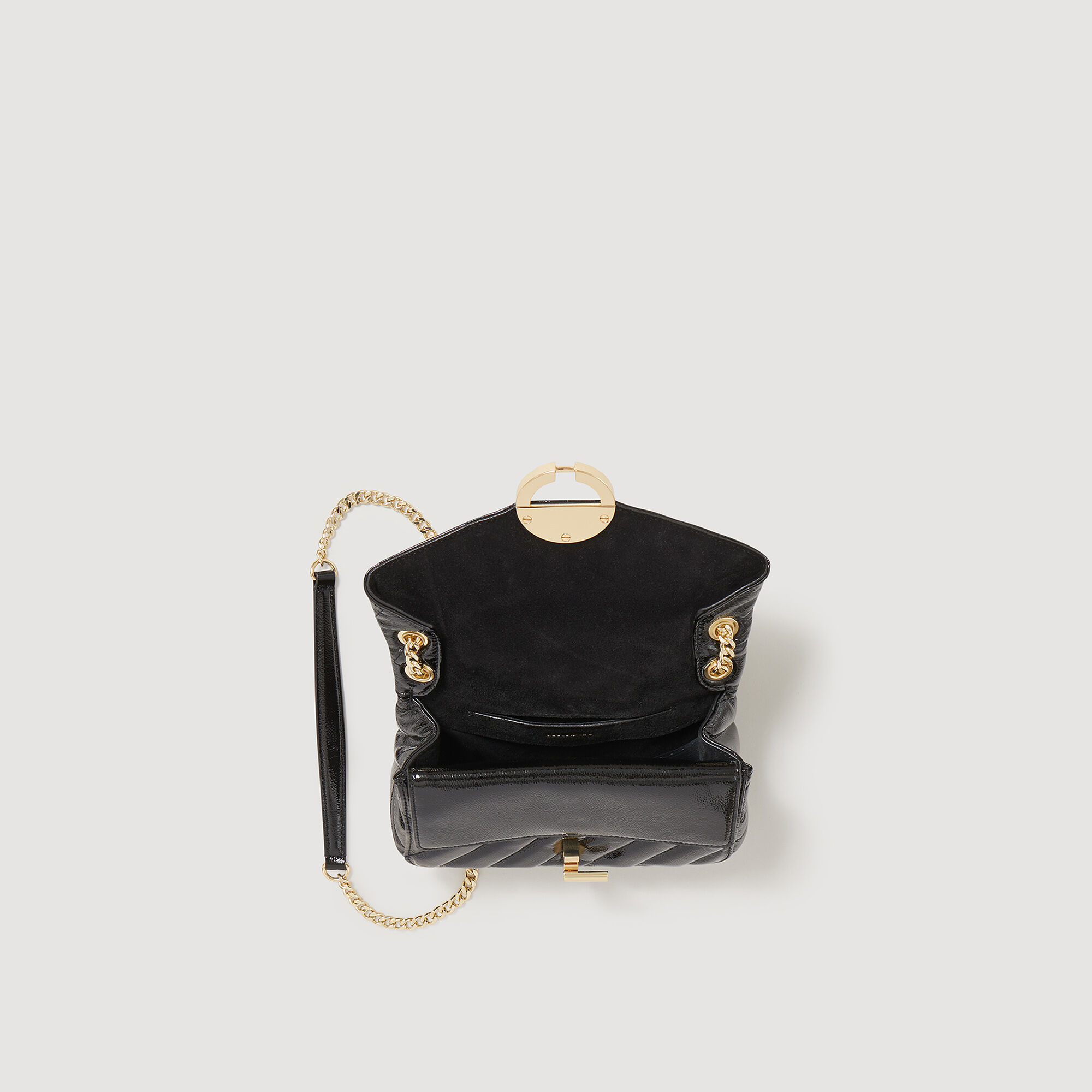 Bolso charol negro sales
