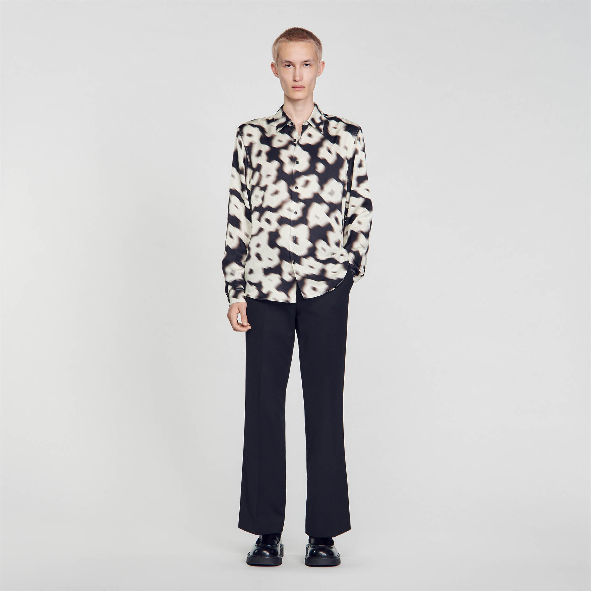 Camisa con estampado de flores SHPCM01006 Camisas Sandro Paris