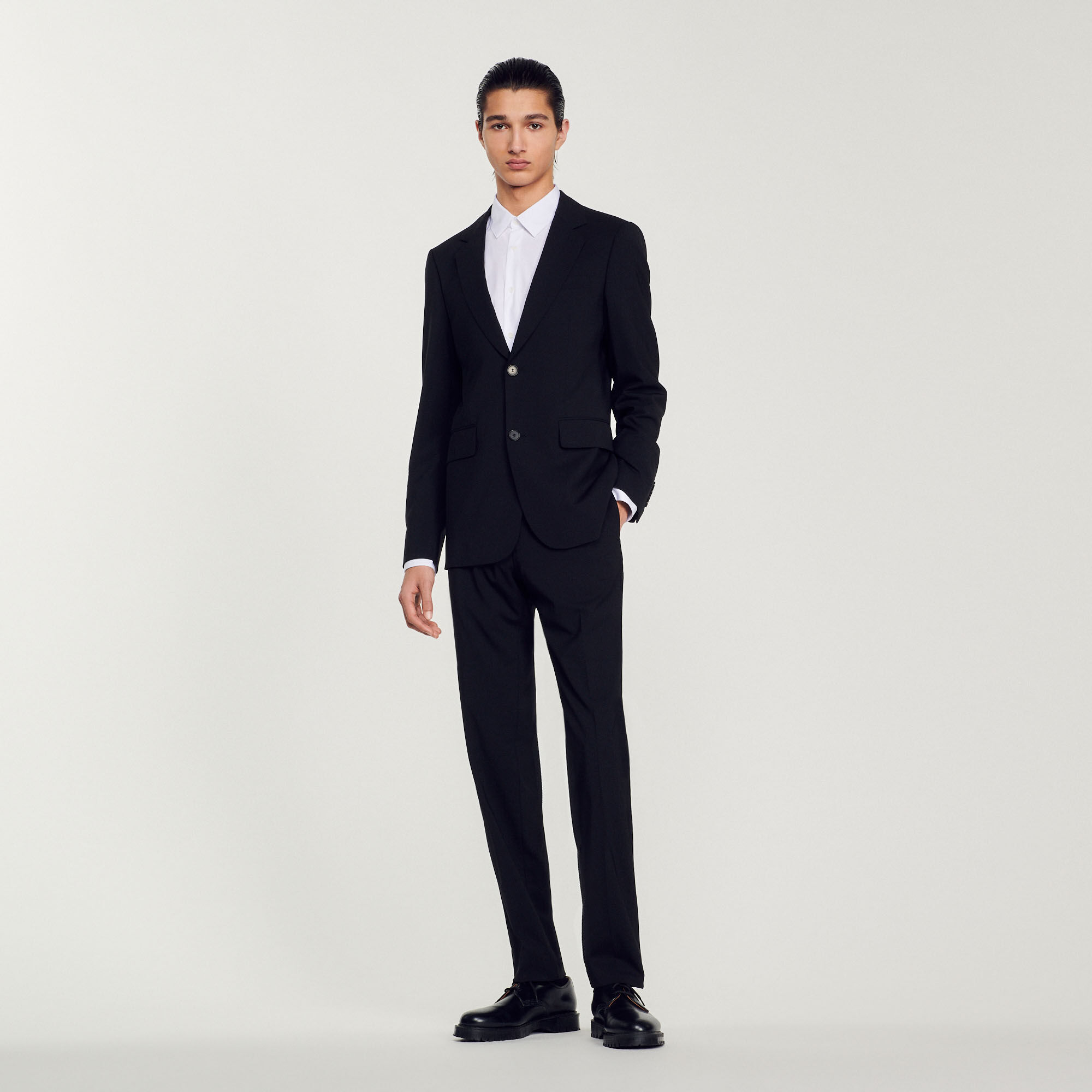 Traje chaqueta deals negro hombre