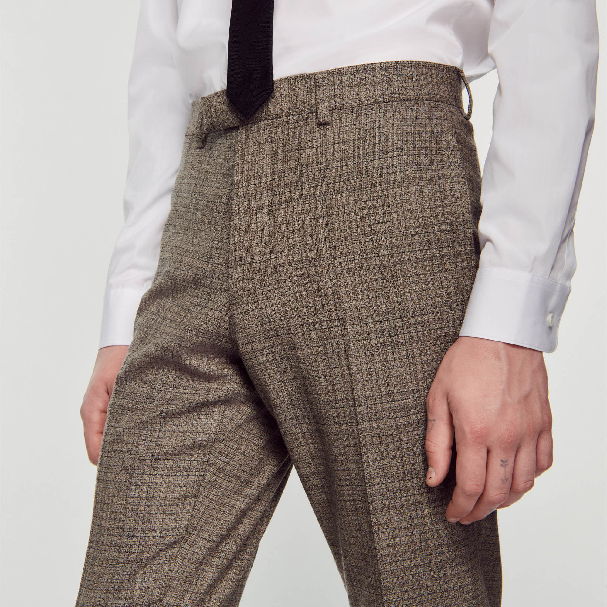 Pantal n de traje de lana SHPPA01173 Pantalones Bermudas