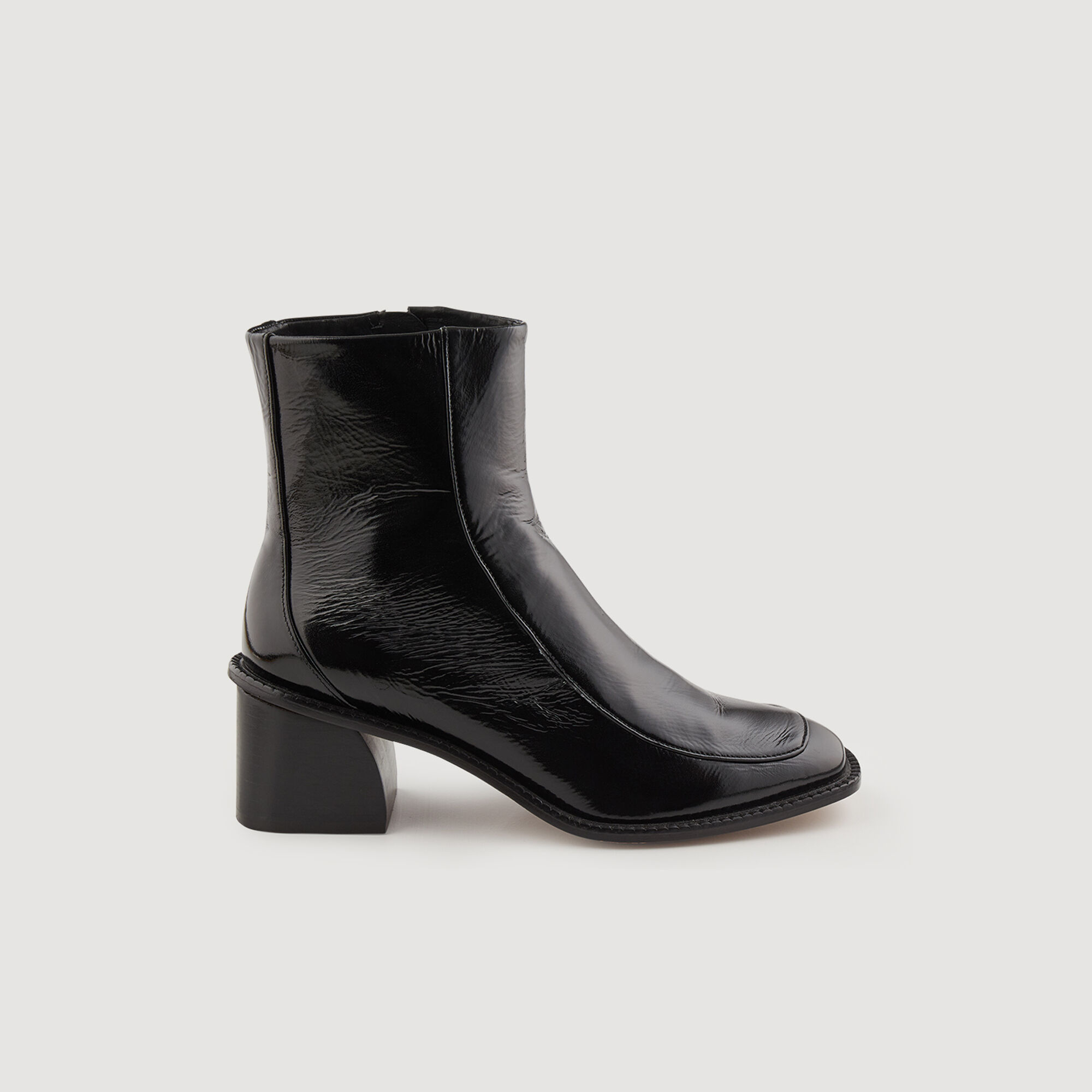 Botas de charol con tacon deals
