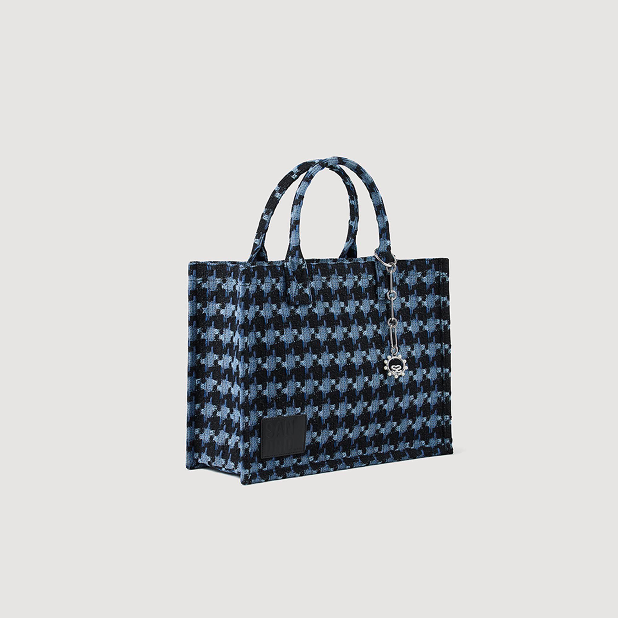 Bolso Kasbah de tweed SFASA01215 Bleu Noir Todos Bolsos