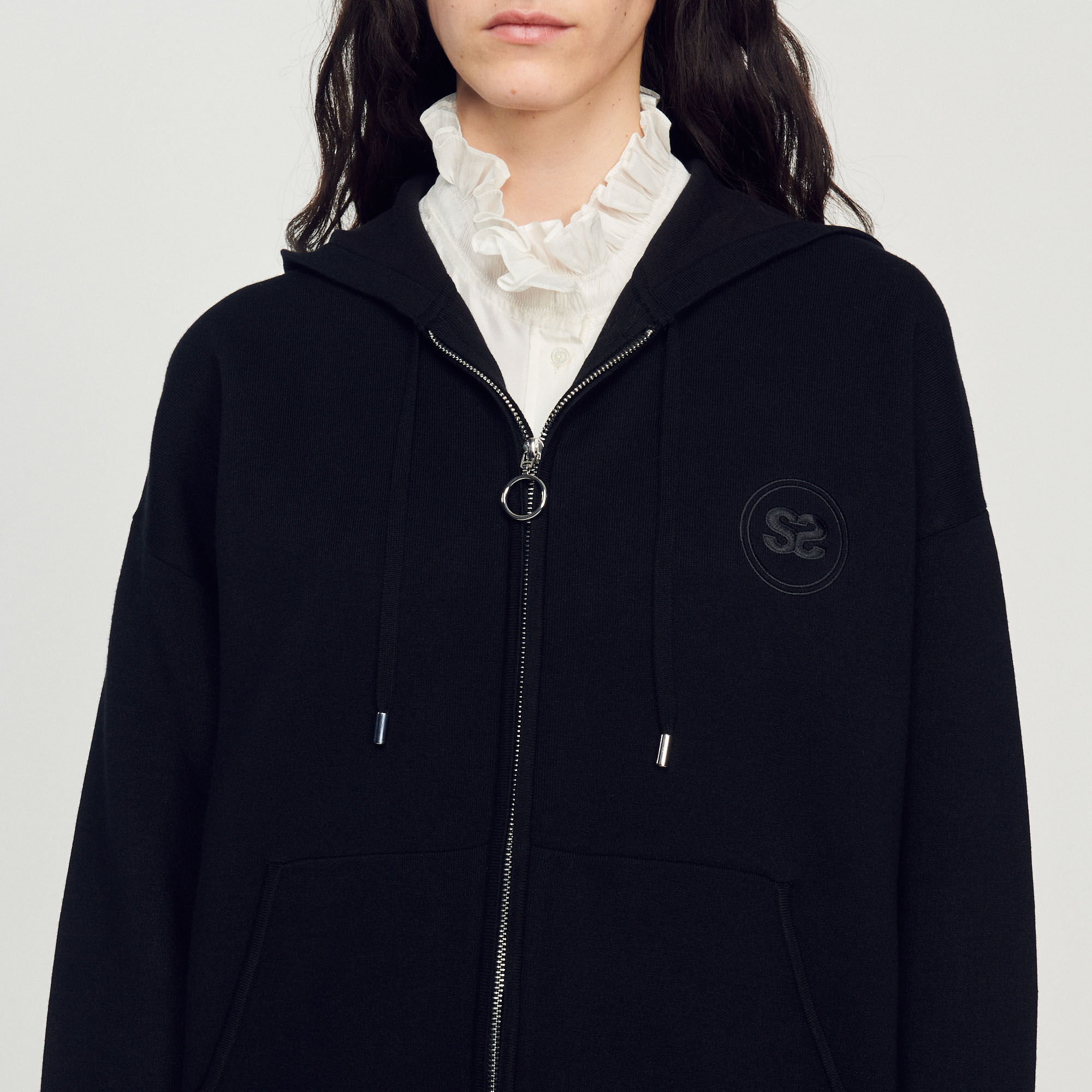 Sudadera oversize sales cremallera