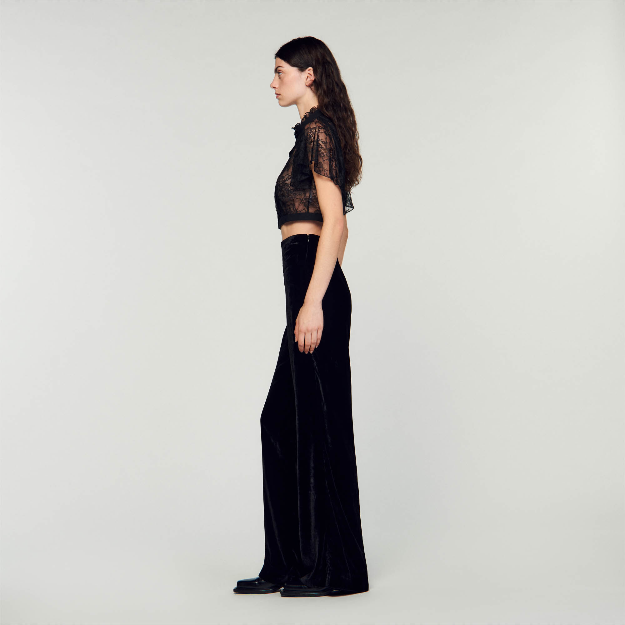 Pantalon negro 2025 terciopelo