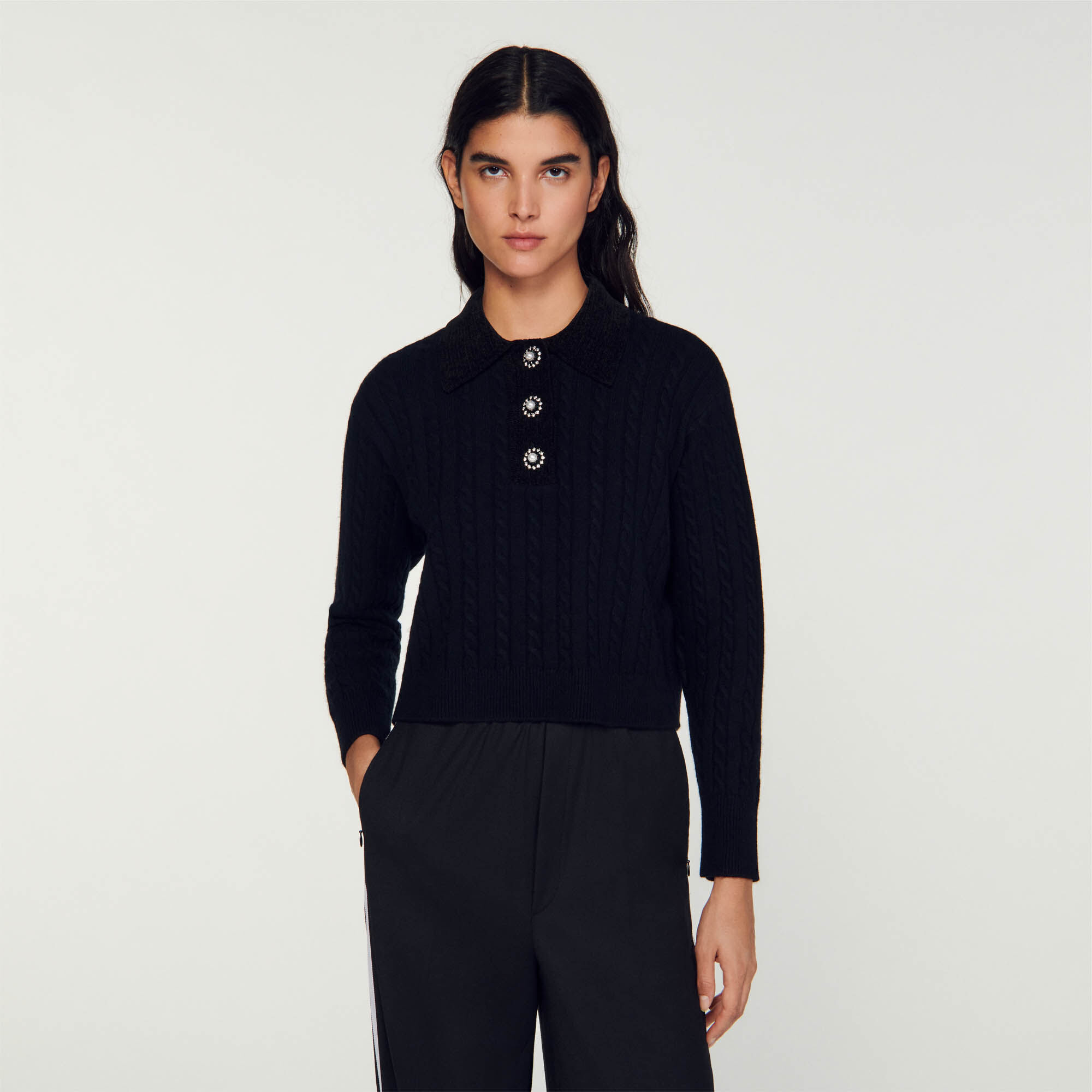 Sueter tipo deals polo negro