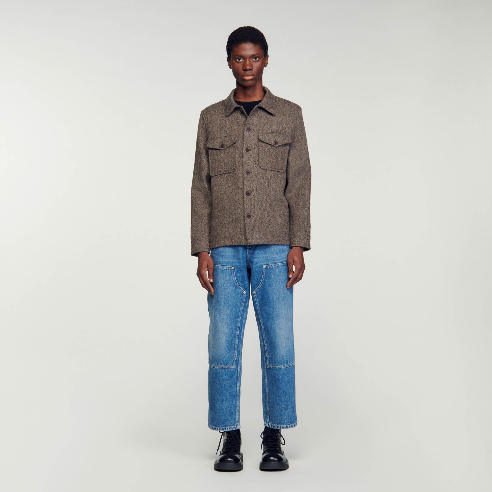Sobrecamisa de lana SHPCM00994 Camisas Sandro Paris